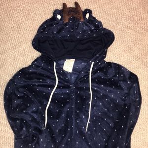 COZY navy blue deer onesie/ PJs